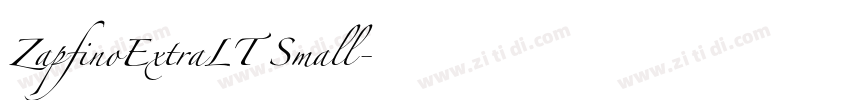 ZapfinoExtraLT Small字体转换